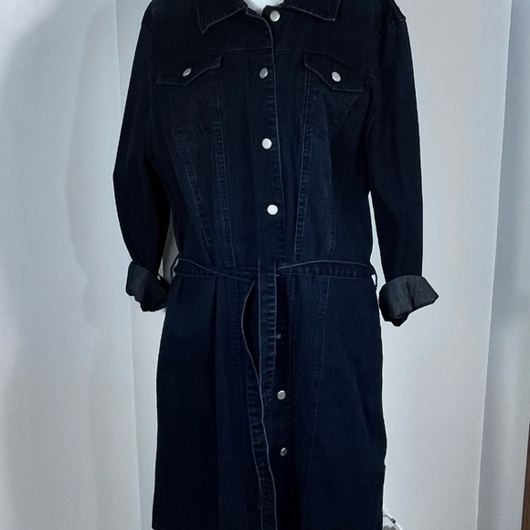 Long Dark Denim Dress/Jacket New Condition - Picture 3 of 10